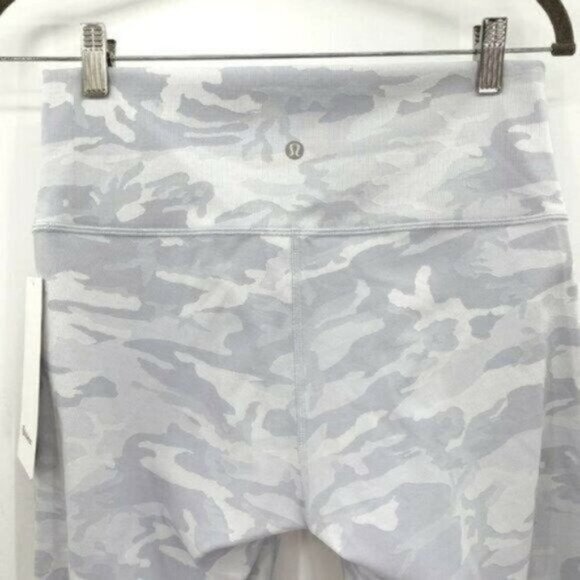 Lululemon Wunder Under Women Light Gray Camo High Rise 21" Luxtreme 10 Leggings - Picture 5 of 9